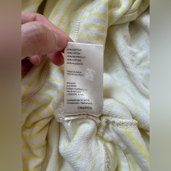 Pilcro Yellow Striped Henley Pullover Top - Picture 8 of 9